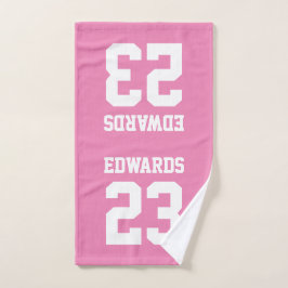 名前カスタム付きスポーツ ハンドタオル