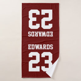 名前カスタム付きスポーツ バスタオル