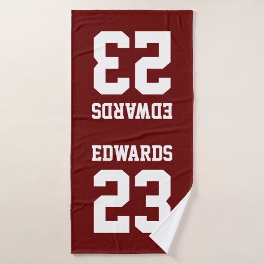 名前カスタム付きスポーツ バスタオル (バスタオル)