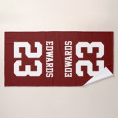 名前カスタム付きスポーツ バスタオル (バスタオル)