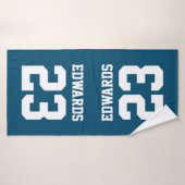 名前カスタム付きスポーツ バスタオル (バスタオル)