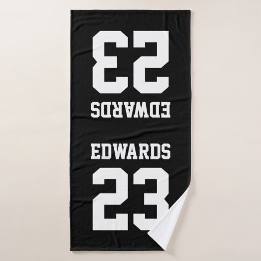 名前カスタム付きスポーツ バスタオル (バスタオル)