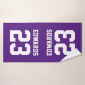 名前カスタム付きスポーツ バスタオル (バスタオル)