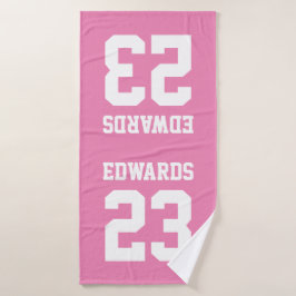 名前カスタム付きスポーツ バスタオル