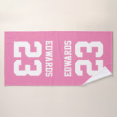 名前カスタム付きスポーツ バスタオル (バスタオル)