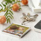 名前カスタム付きフォトキーチパーソナライズされたェイン キーホルダー (側面)