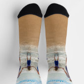 名前カスタム付きフォトソックス文字 ソックス (上部)