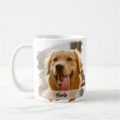 名前カスタム付きペット写真マグカップ – モダンタイポグラフィ コーヒーマグカップ (左)