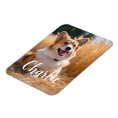 名前カスタム付きペット写真 マグネット (左側)