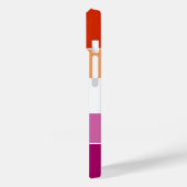 名前カスタム付きレズストライプビアン国旗の色 Case-Mate iPhoneケース (裏面 / 左)