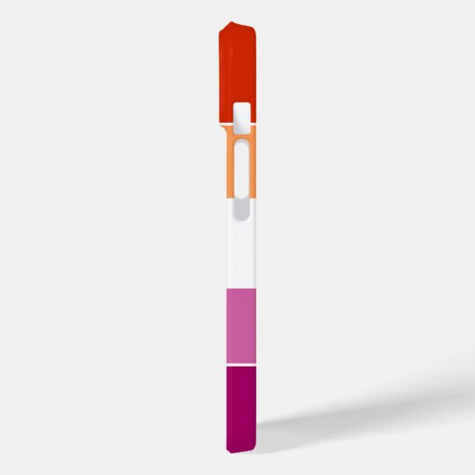 名前カスタム付きレズストライプビアン国旗の色 Case-Mate iPhoneケース (裏面 / 左)