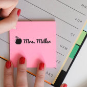 名前カスタム付き先生自己インクスタンプ+ apple セルフインキングスタンプ