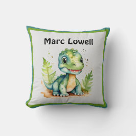 名前カスタム付き可愛い恐竜装飾用クッション クッション