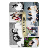 名前カスタム付き6枚のマグネットの写真コラージュ マグネット (縦)