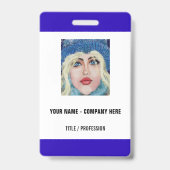 名前カスタム情報フォトビジネスバッジ バッジ (裏面)