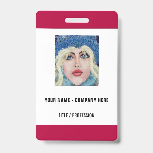 名前カスタム情報フォトビジネスバッジ バッジ (正面)