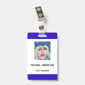 名前カスタム情報フォトビジネスバッジ バッジ (裏面 （クリップ付）)