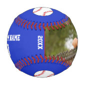 名前カスタム番号フォトキッズ付き野球 野球ボール (正面)