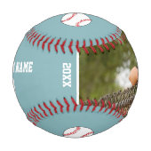 名前カスタム番号フォトキッズ付き野球 野球ボール (正面)