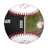 名前カスタム番号フォトキッズ付き野球 野球ボール (正面)