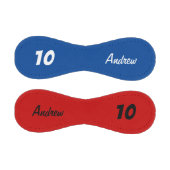 名前カスタム番号ブルーレッド付き野球場 野球ボール (パネル)