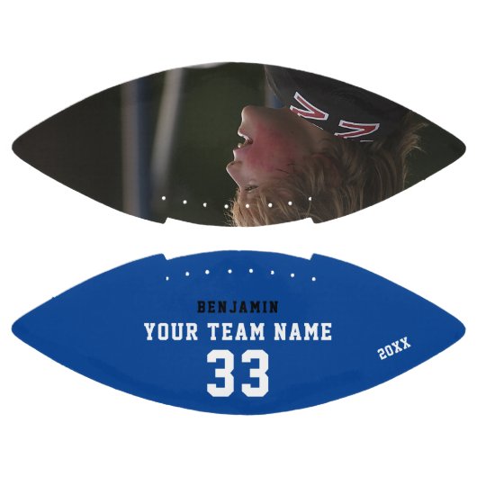 名前カスタム、番号、チーム、写真を持つサッカー アメリカンフットボール (パネル)