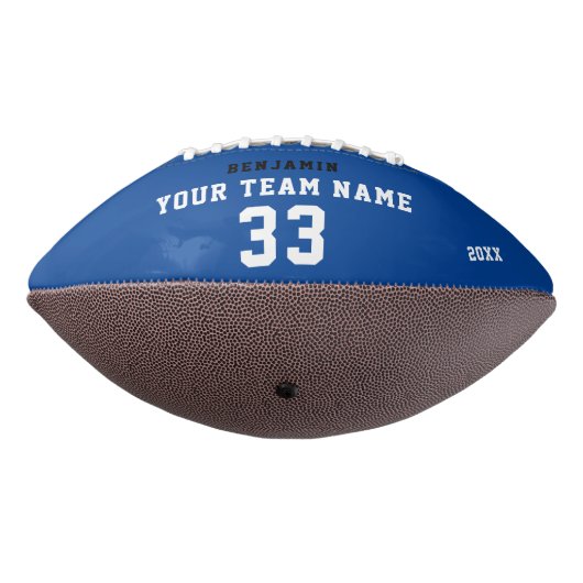 名前カスタム、番号、チーム、写真を持つサッカー アメリカンフットボール (回転270)