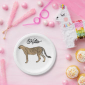 名前カスタムCheetah ペーパープレート (パーティー)