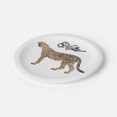 名前カスタムCheetah ペーパープレート (アングル)