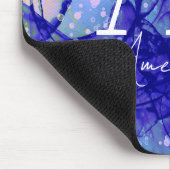 名前カッコいいモノグラムの抽象芸術青 マウスパッド (コーナー)