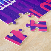 名前カッコいい繰り返しパターン ジグソーパズル (側面)