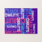 名前カッコいい繰り返しパターン ジグソーパズル (横)