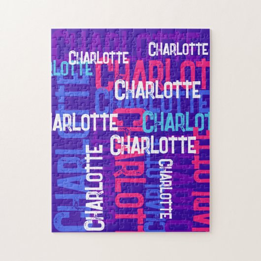 名前カッコいい繰り返しパターン ジグソーパズル (縦)