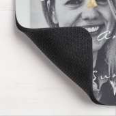 名前カップル写真旅行ギフト紙吹雪ハート金ゴールド マウスパッド (コーナー)