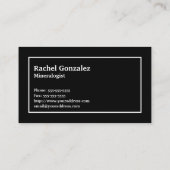 名前カラフルとモノグラムの薄い部分をロック 名刺 (裏面)