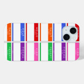 名前カラフルタグこんにちは私の名前はHola Ciao Salutです Case-Mate iPhoneケース (裏面 (横))