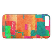 名前カラフル付きパタパーソナライズされたーン Case-Mate iPhoneケース (裏面(横))