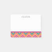 名前カラフル付き巨大シェブロン模様 ポストイット (正面)