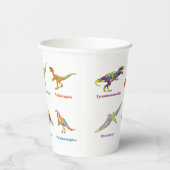 名前カラフル付き恐竜 紙コップ (右)