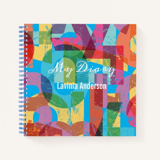 名前カラフル付き数字日記 ノートブック (正面)