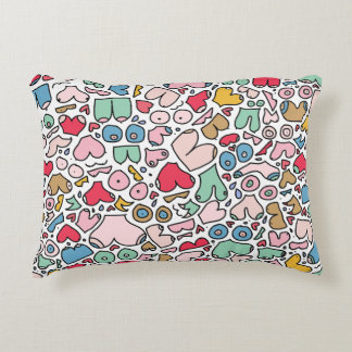 名前カラフル胸パターン石コースター アクセントクッション