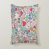 名前カラフル胸パターン石コースター アクセントクッション (正面(垂直))
