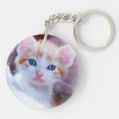 名前ガーリーとモノグラムフェイクパイングリーンフォイル写真 キーホルダー (裏面)