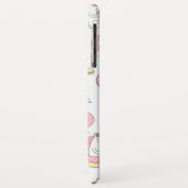 名前ガーリー付きピンクのユニコーンとドーナツ Case-Mate iPhoneケース (裏面/左)