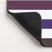 名前ガーリー付き紫の幅のストライプ広い横向き文字 マウスパッド (コーナー)