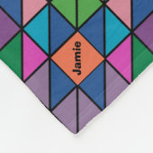 名前キルトパターンの表示をパーソナライズ フリースブランケット (角)