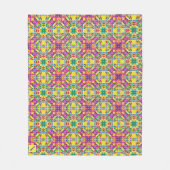 名前キルトパターンソフトスローのパーソナライズ フリースブランケット (正面)