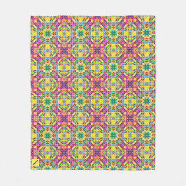 名前キルトパターンソフトスローのパーソナライズ フリースブランケット