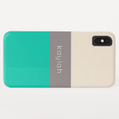 名前クラシック付きSeaooamカラーブロック Case-Mate iPhoneケース (裏面(横))