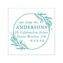 名前クラシック差出人住所から送信された植物学 セルフインキングスタンプ